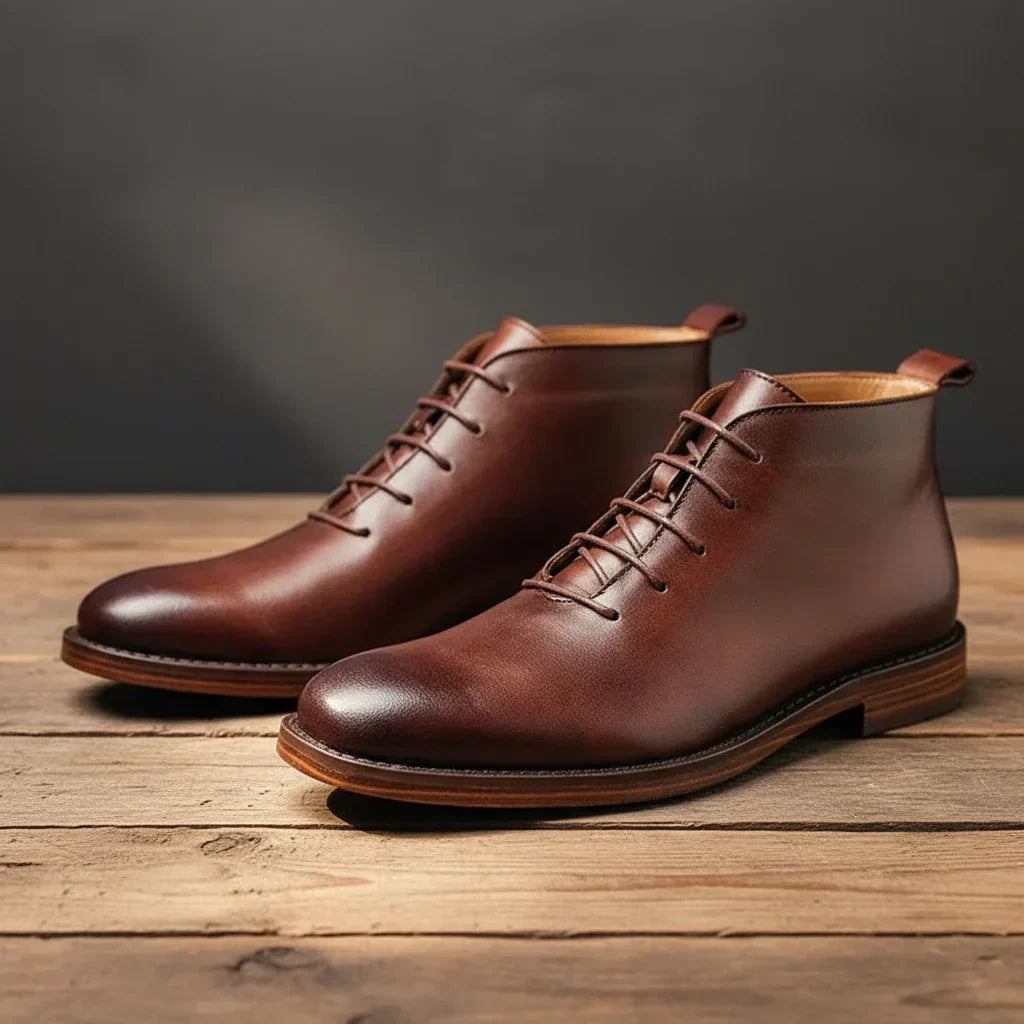 Robbin - Botas De Cuero Hechas A Mano Con Cuero Natural