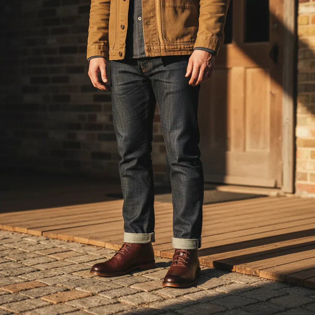 Robbin - Botas De Cuero Hechas A Mano Con Cuero Natural
