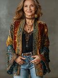 Marjane - Chaqueta de Terciopelo Ligera Estilo Kimono Boho