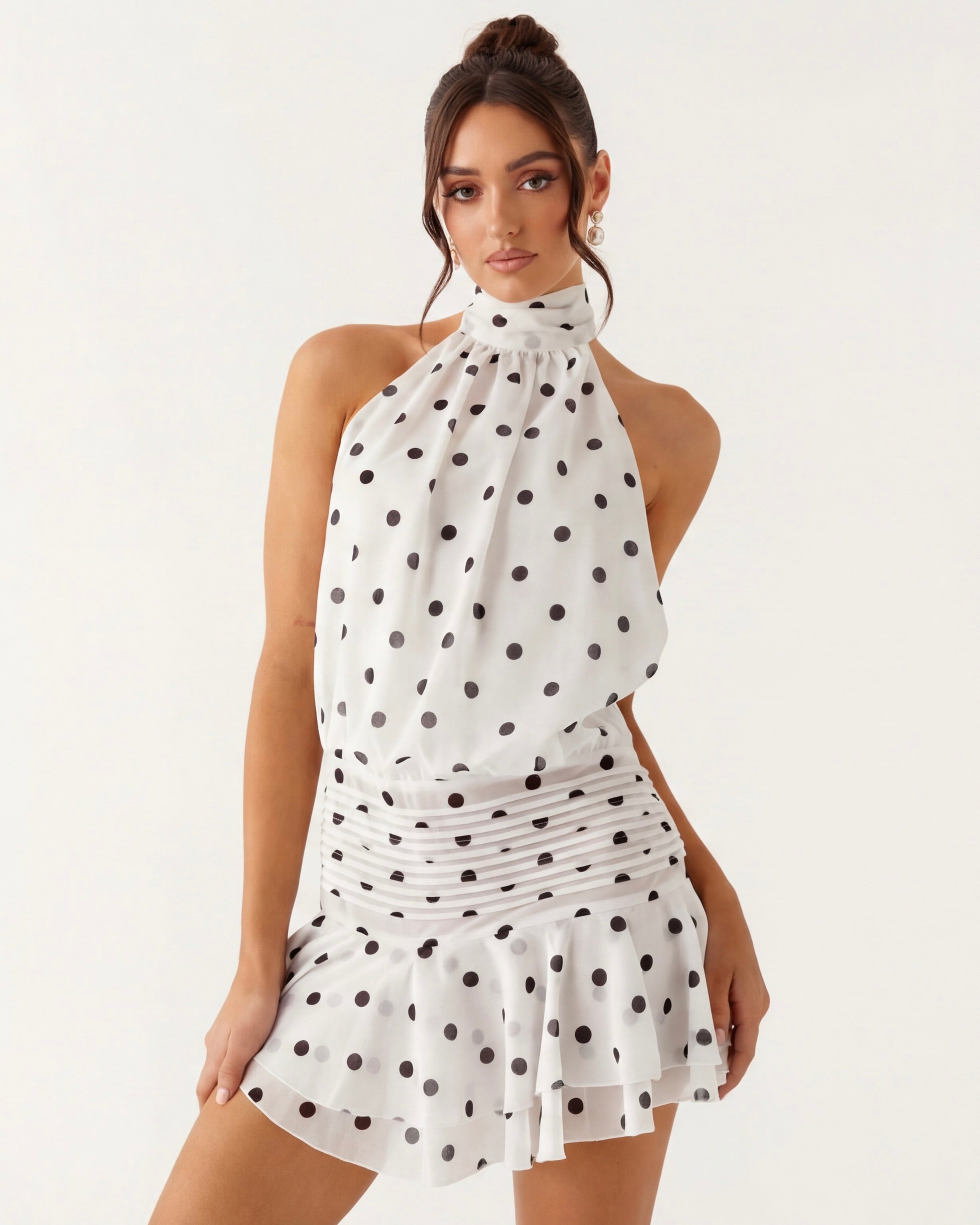 Sandra | Vestido Polka Mini