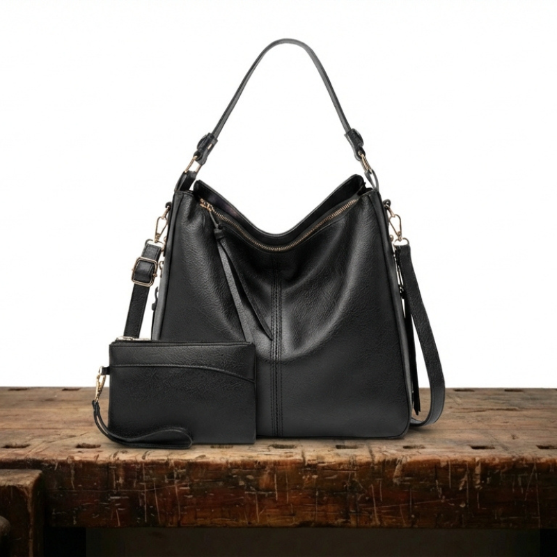 Luna Soler – Bolso hobo Valentina de cuero vegano con cartera incluida