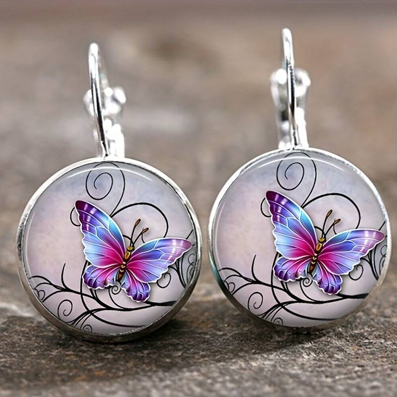 Pendientes Vintage Mariposa con Cristales
