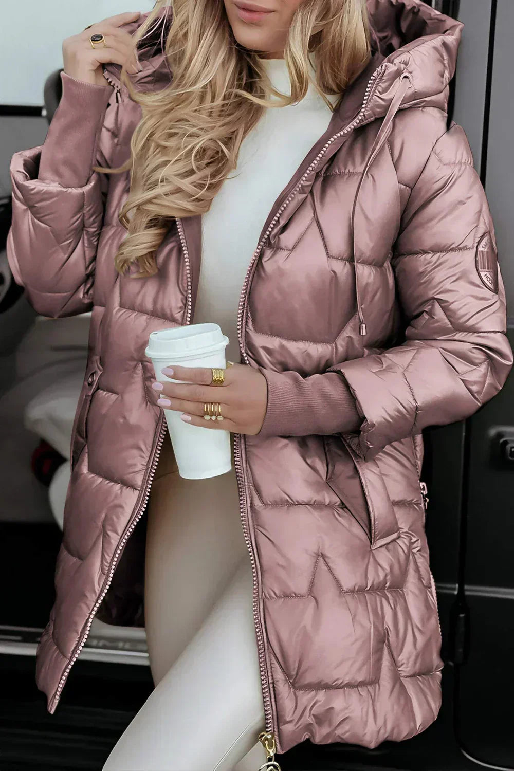 Nolwen - Abrigo De Invierno Moderno Con Capucha Y Aislamiento