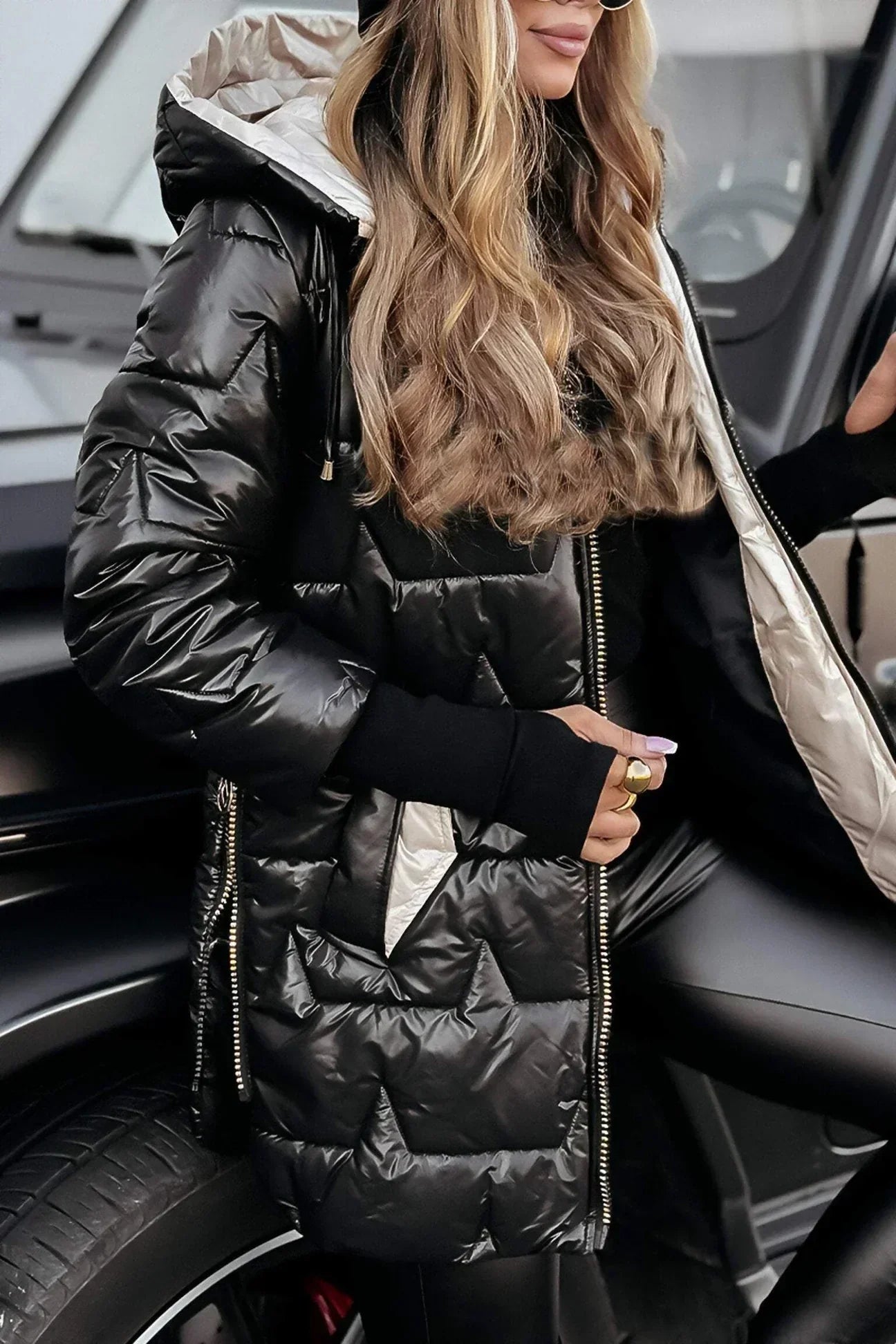 Nolwen - Abrigo De Invierno Moderno Con Capucha Y Aislamiento