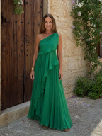 Valentina | Vestido largo asimétrico con volantes