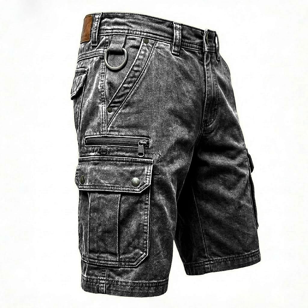 Cyle - Shorts Cargo de Denim Resistentes y Versátiles