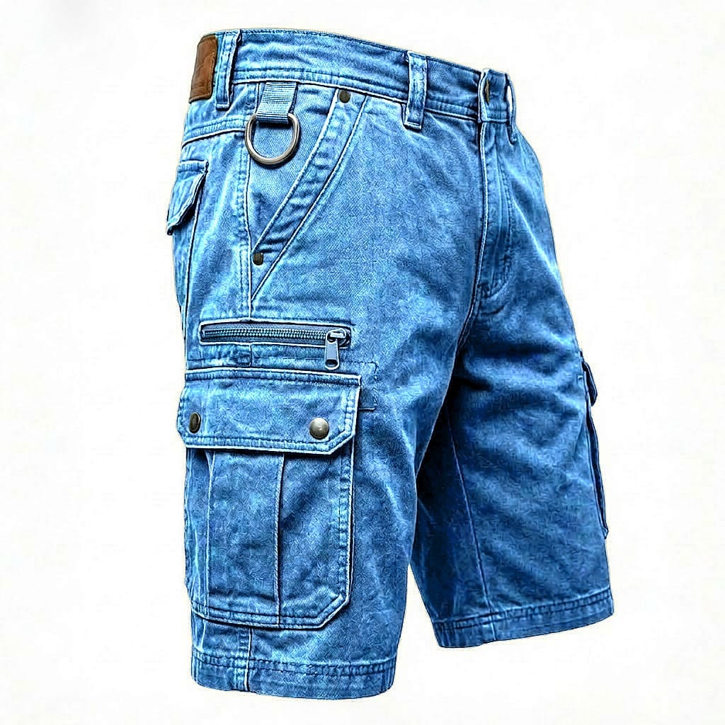 Cyle - Shorts Cargo de Denim Resistentes y Versátiles