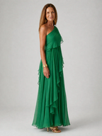 Valentina | Vestido largo asimétrico con volantes