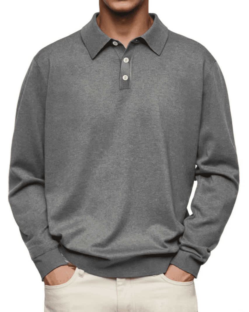 Jim | Polo casual de manga larga para hombre