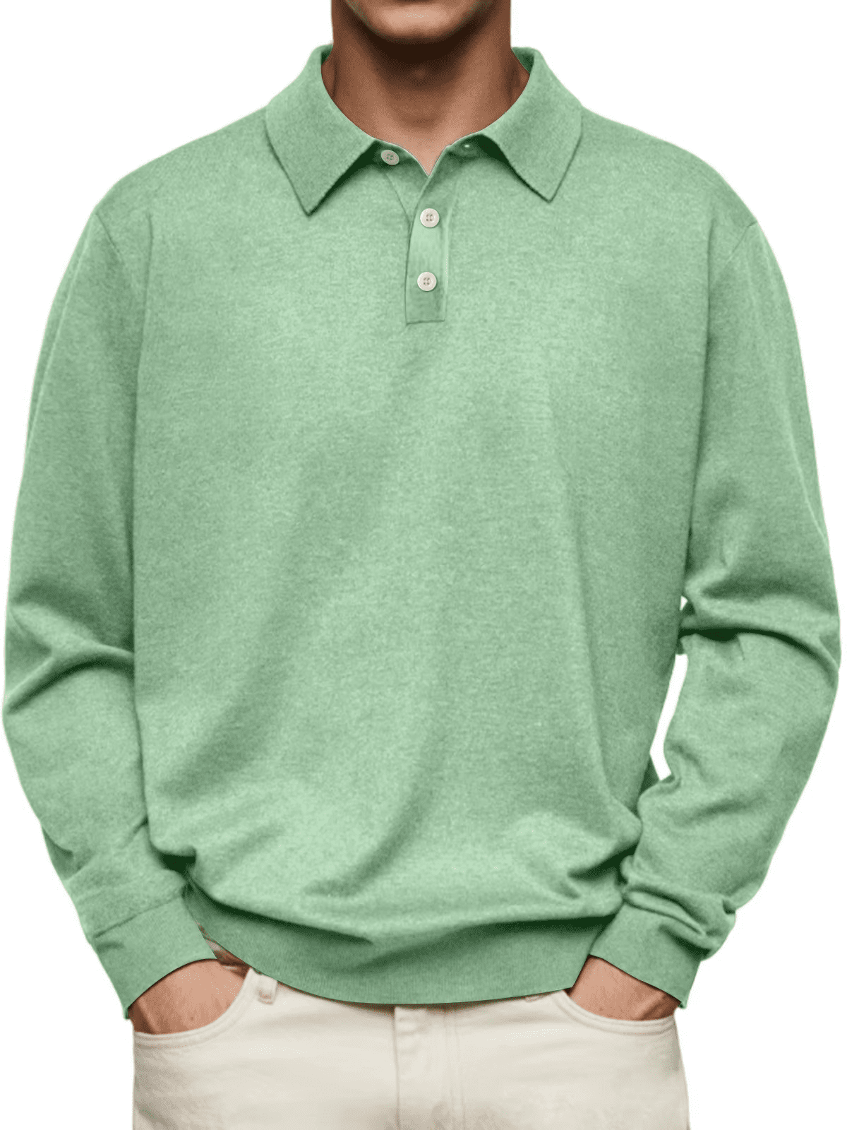 Jim | Polo casual de manga larga para hombre