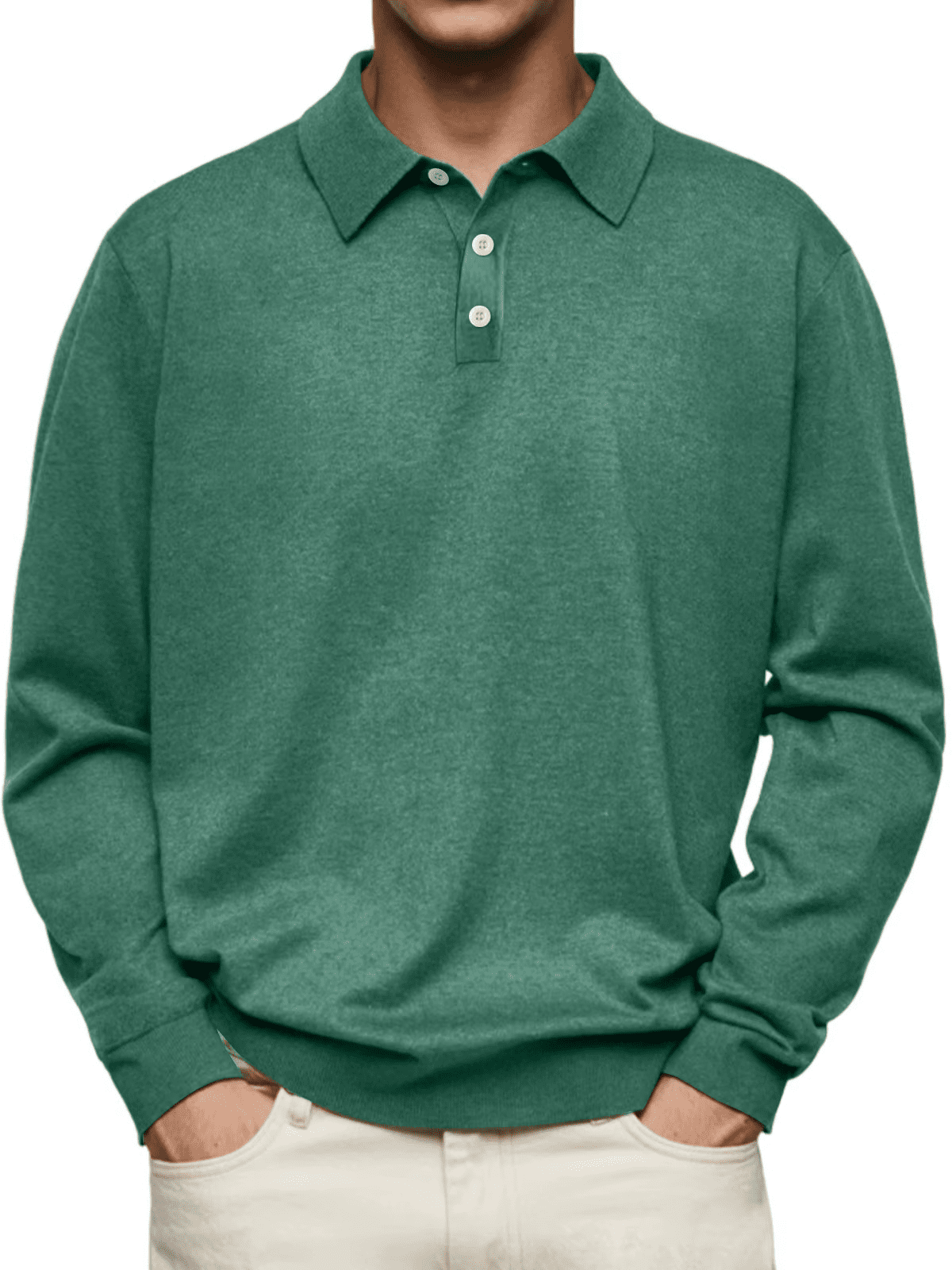 Jim | Polo casual de manga larga para hombre