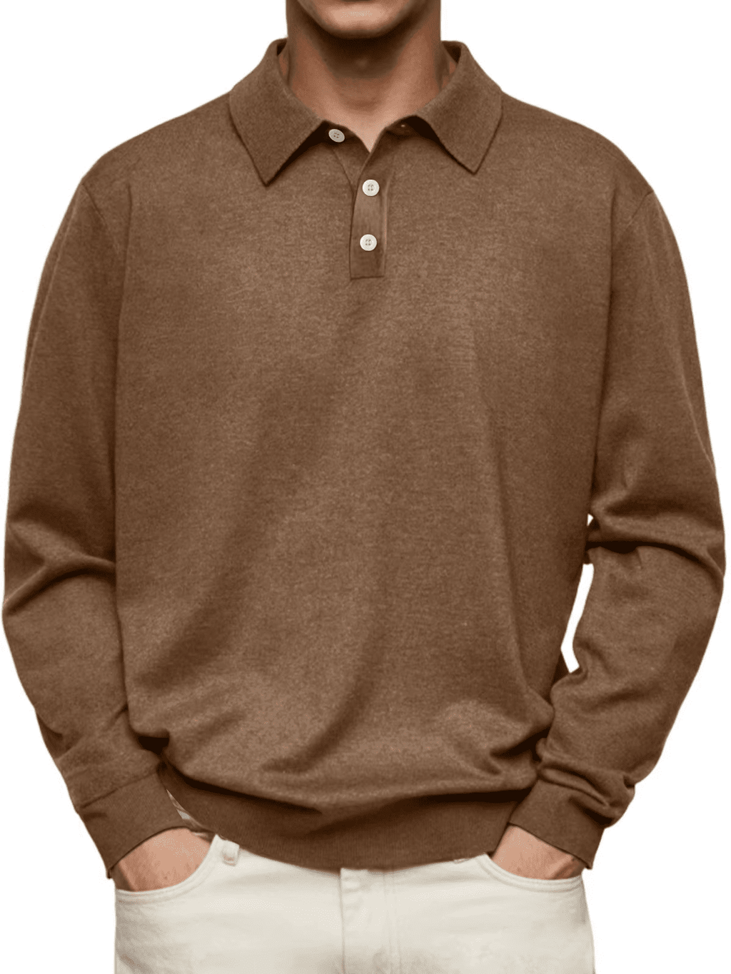 Jim | Polo casual de manga larga para hombre