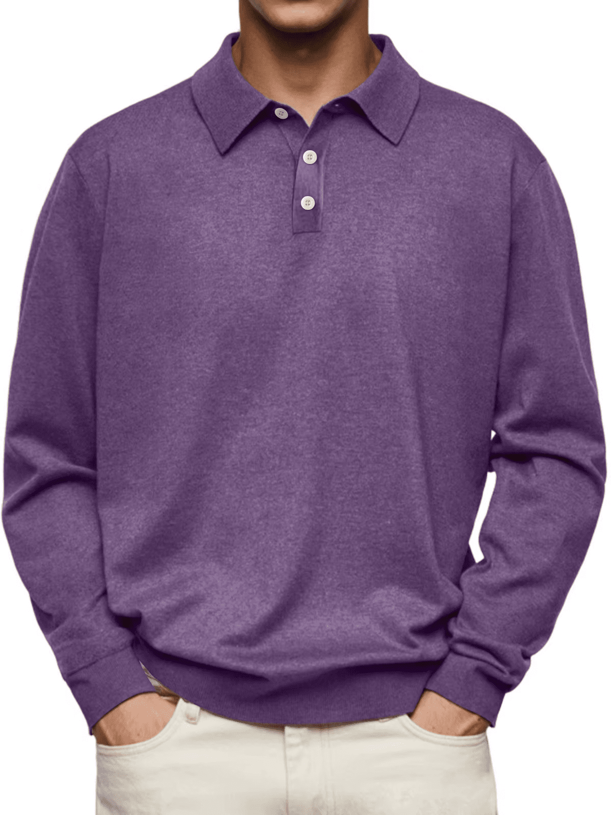Jim | Polo casual de manga larga para hombre