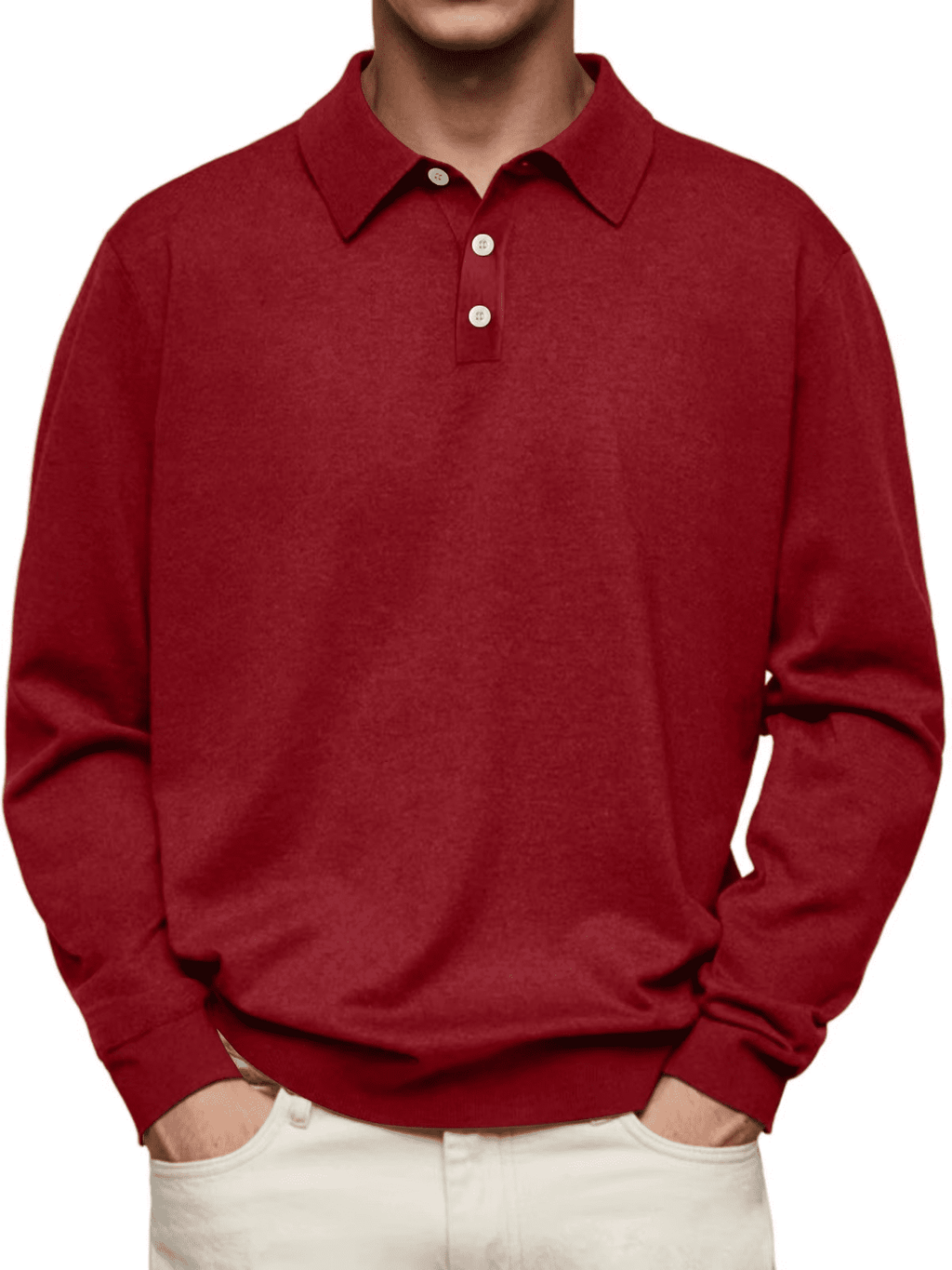 Jim | Polo casual de manga larga para hombre