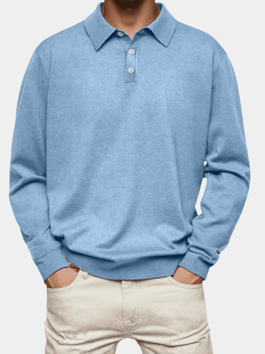 Jim | Polo casual de manga larga para hombre