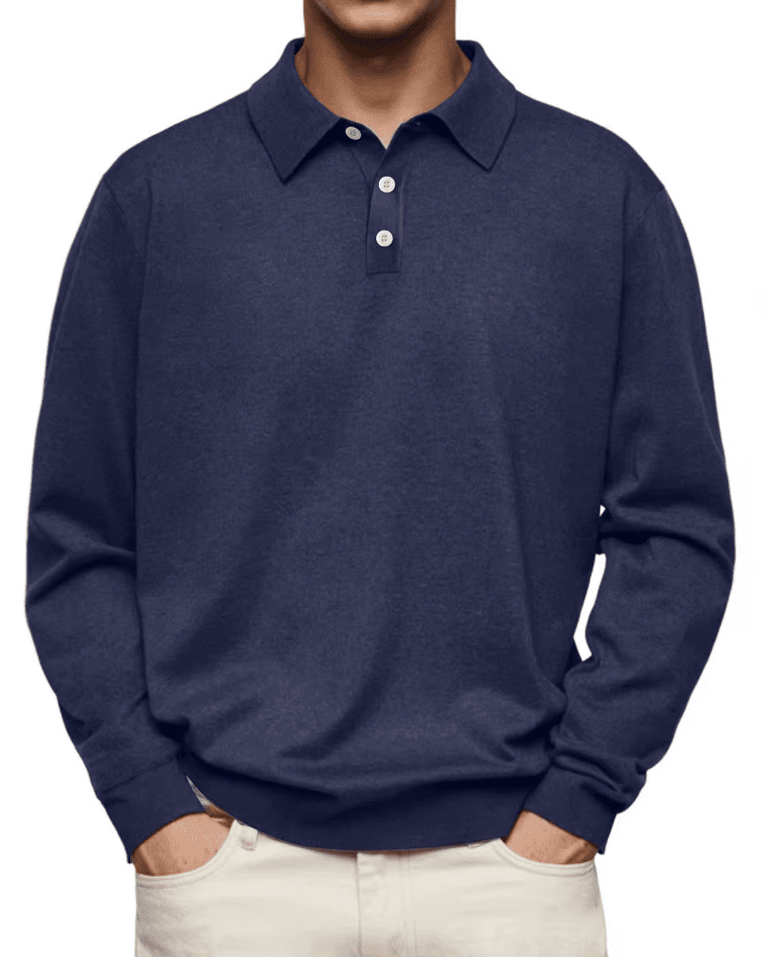 Jim | Polo casual de manga larga para hombre