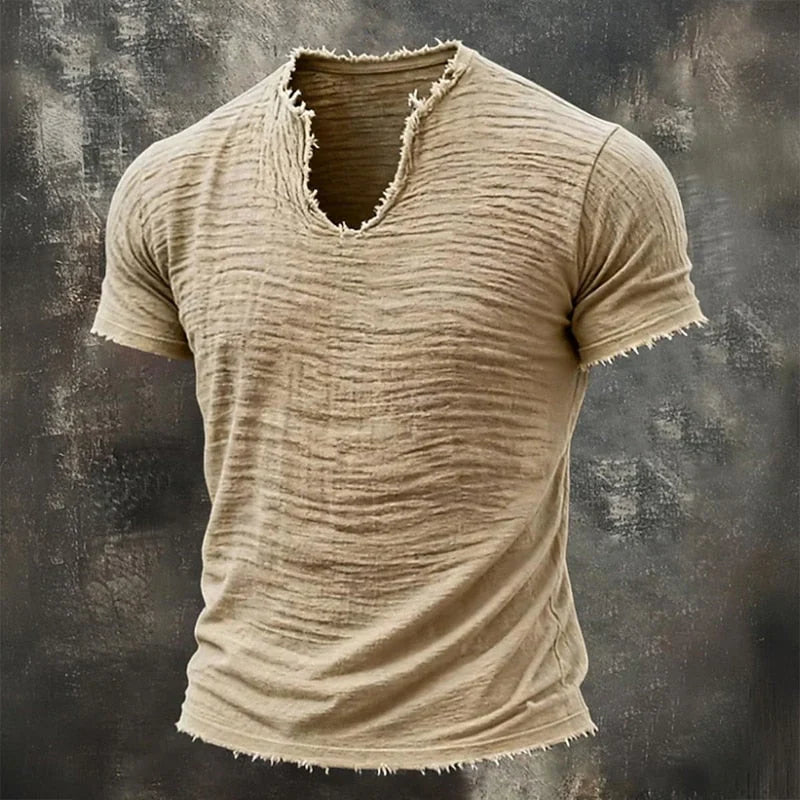 Gorvel - Camiseta Vintage Slim Fit
