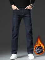 Loak | Jeans de algodón forrados en fleece, elegantes y cómodos, para hombre
