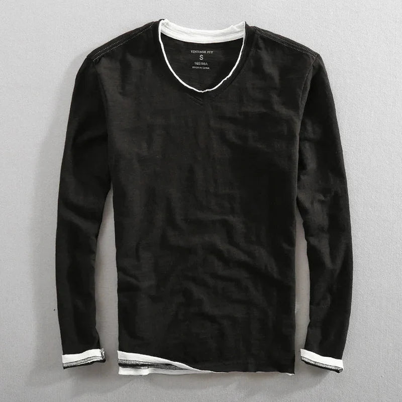 Lucas™ | Camiseta de algodón de manga larga