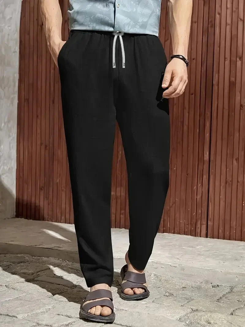 Mateo Pantalón de Lino Casual de Verano