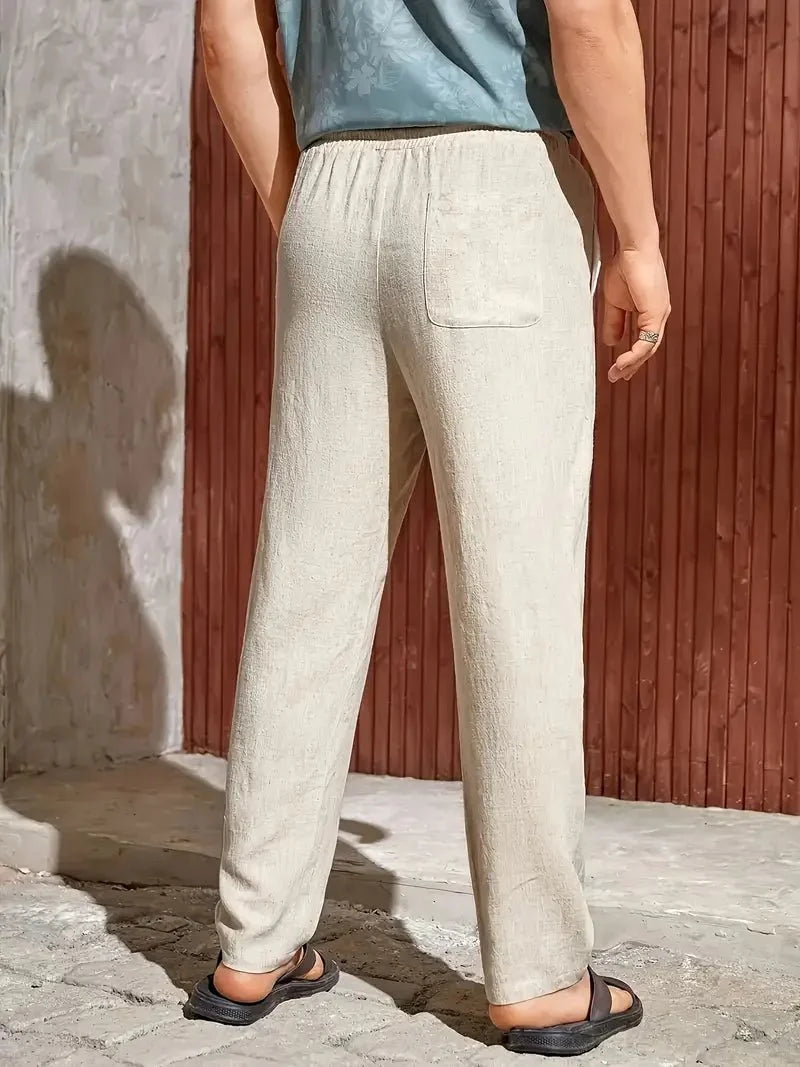 Mateo Pantalón de Lino Casual de Verano