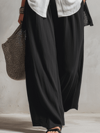 Conjunto de Tres Piezas Minimalista: Cárdigan, Top y Pantalón Ancho