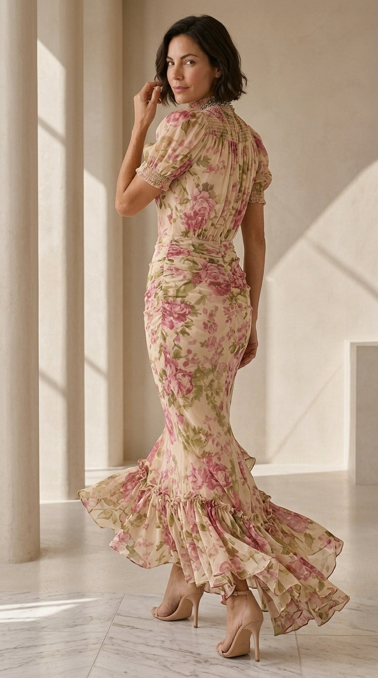 Amalia | Floral Romántico de Corte Sirena