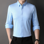 Mitchel | Camisa elástica antiarrugas para hombre