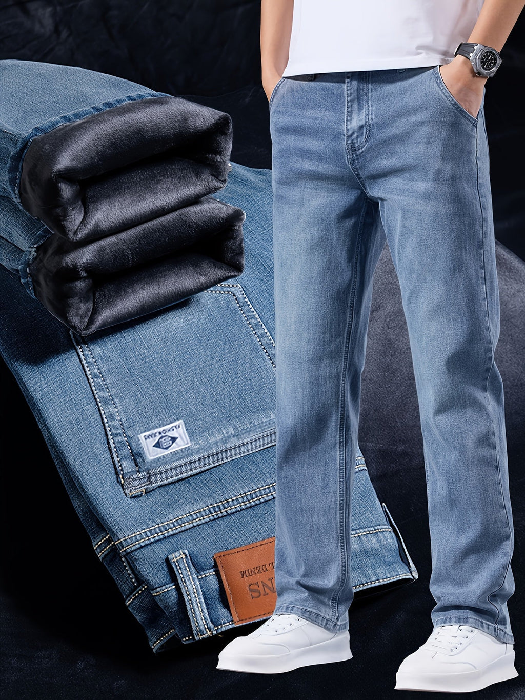 Morris | Pantalón de Invierno Slim Casual con Pernera Ancha