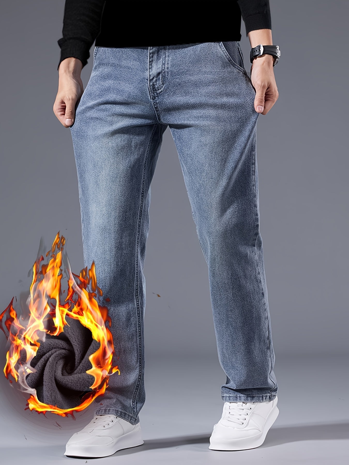 Morris | Pantalón de Invierno Slim Casual con Pernera Ancha