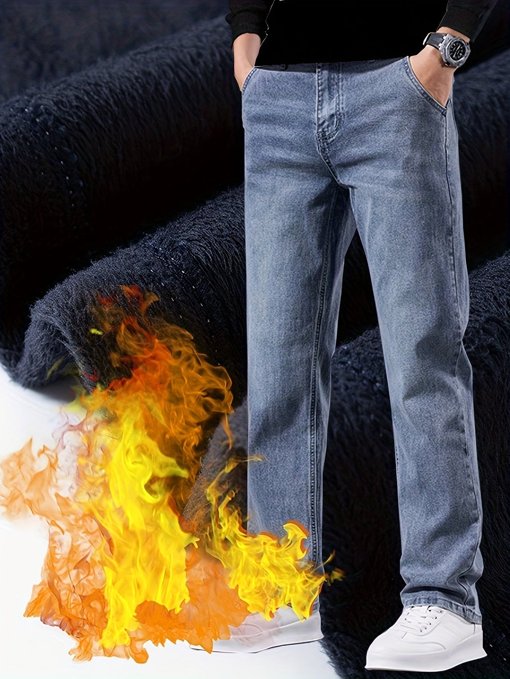 Morris | Pantalón de Invierno Slim Casual con Pernera Ancha