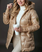 Nolwen - Abrigo De Invierno Moderno Con Capucha Y Aislamiento