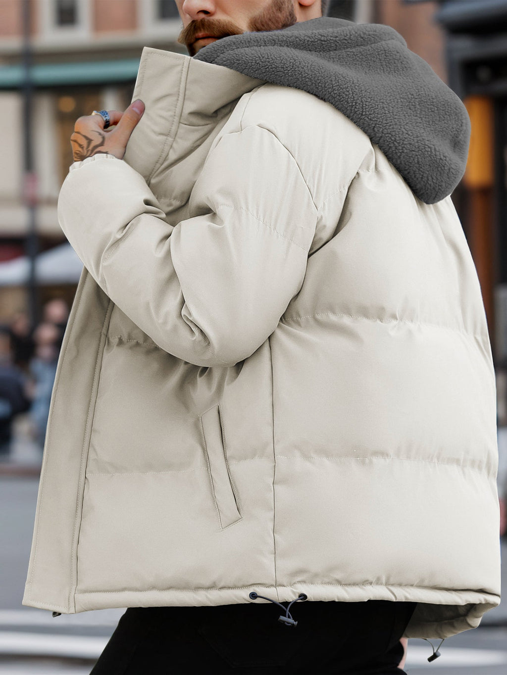 Pieter | Conjunto de invierno forrado de dos piezas con capucha para hombre