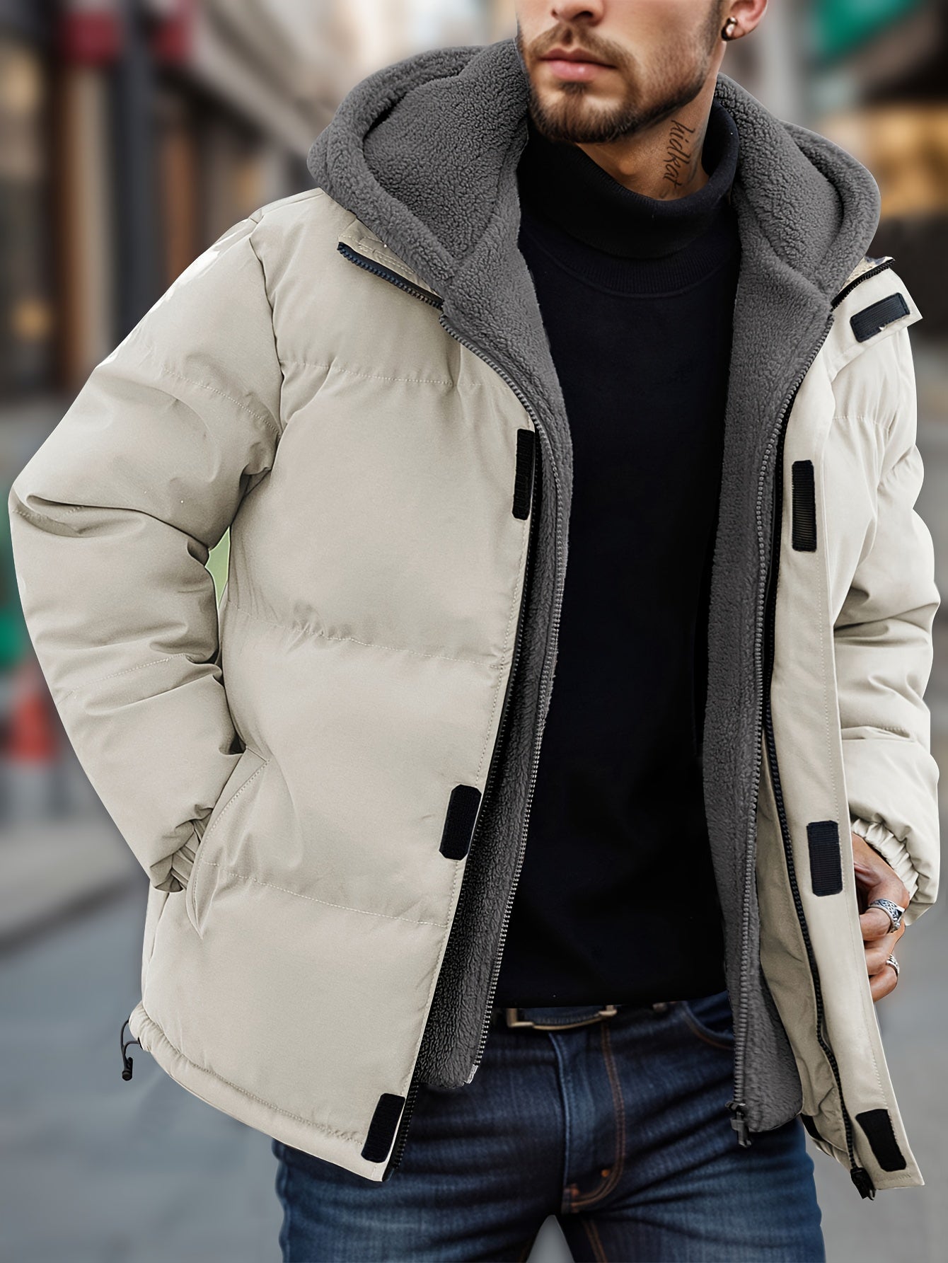 Pieter | Conjunto de invierno forrado de dos piezas con capucha para hombre