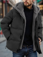 Pieter | Conjunto de invierno forrado de dos piezas con capucha para hombre