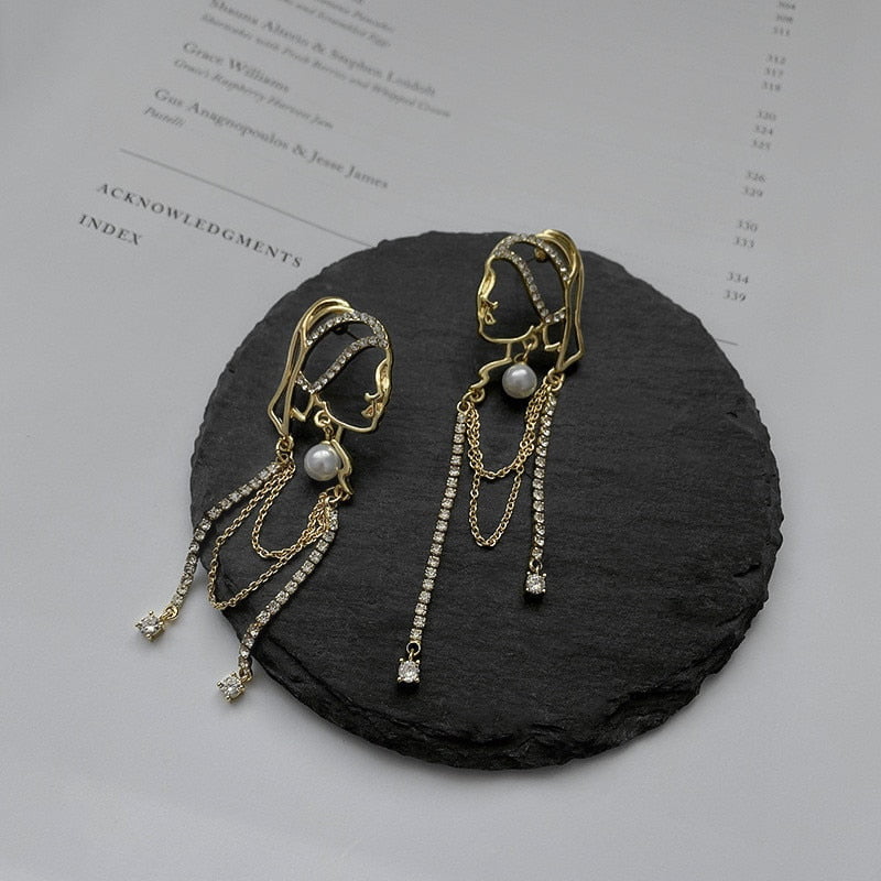 Verona™ | Pendientes elegantes con perla y caída fina