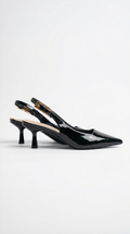 Zapatos de salón Elizabeth con talón bajo y tiras traseras