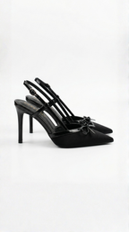 Zapatos de salón Rebecca de satén con lazo