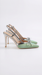 Zapatos de salón Rebecca de satén con lazo