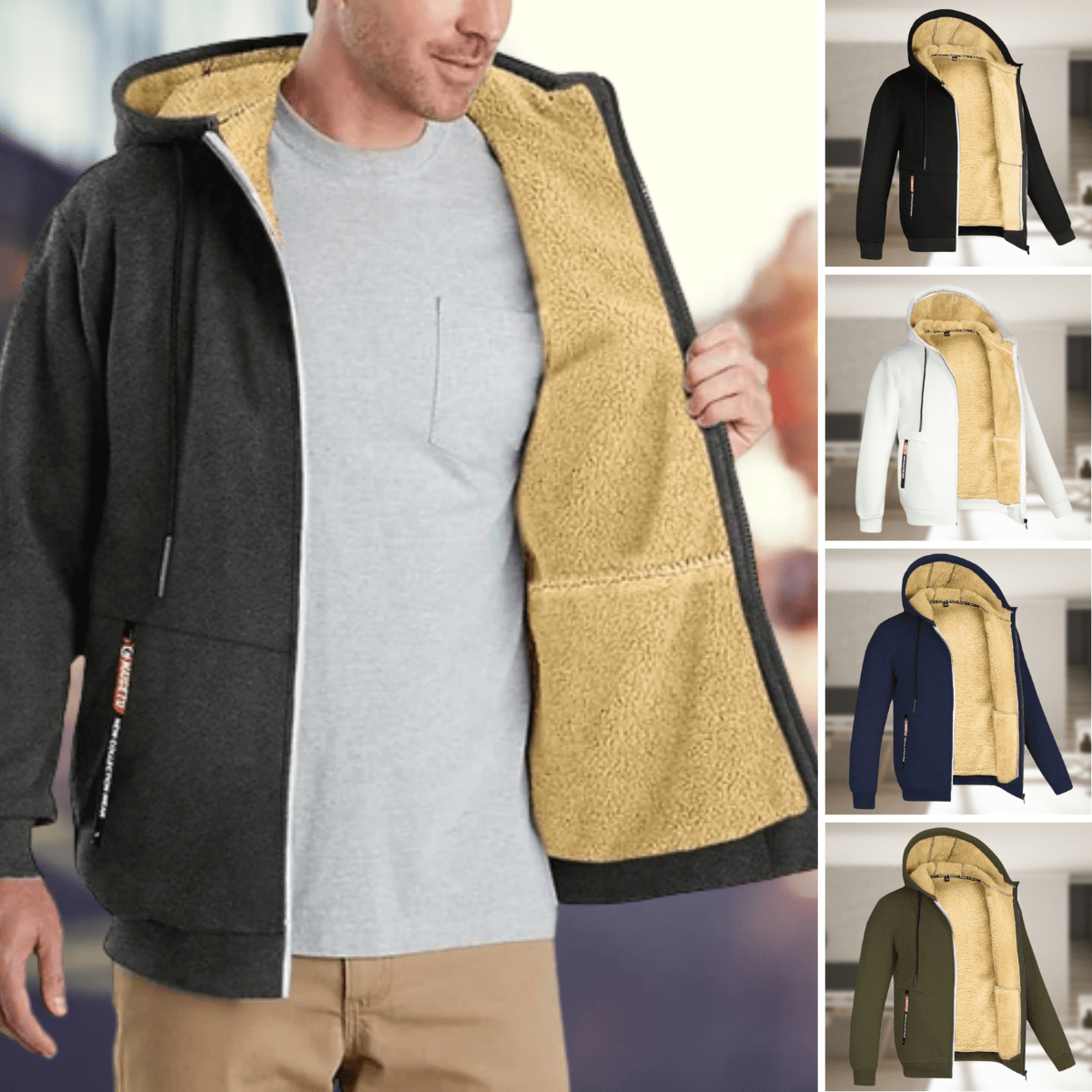 Silas | Chaqueta de invierno con capucha y forro de fleece