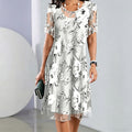 🔥Limited-time offer-Women's Elegant Floral Print Chiffon Dress