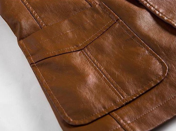 Nicolás – Blazer de Cuero Elegante y Estilizado