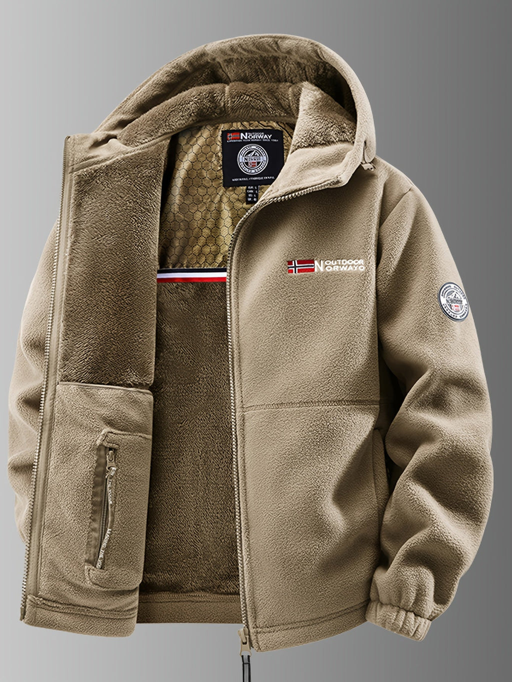 Chaqueta térmica de fleece noruega premium para hombre
