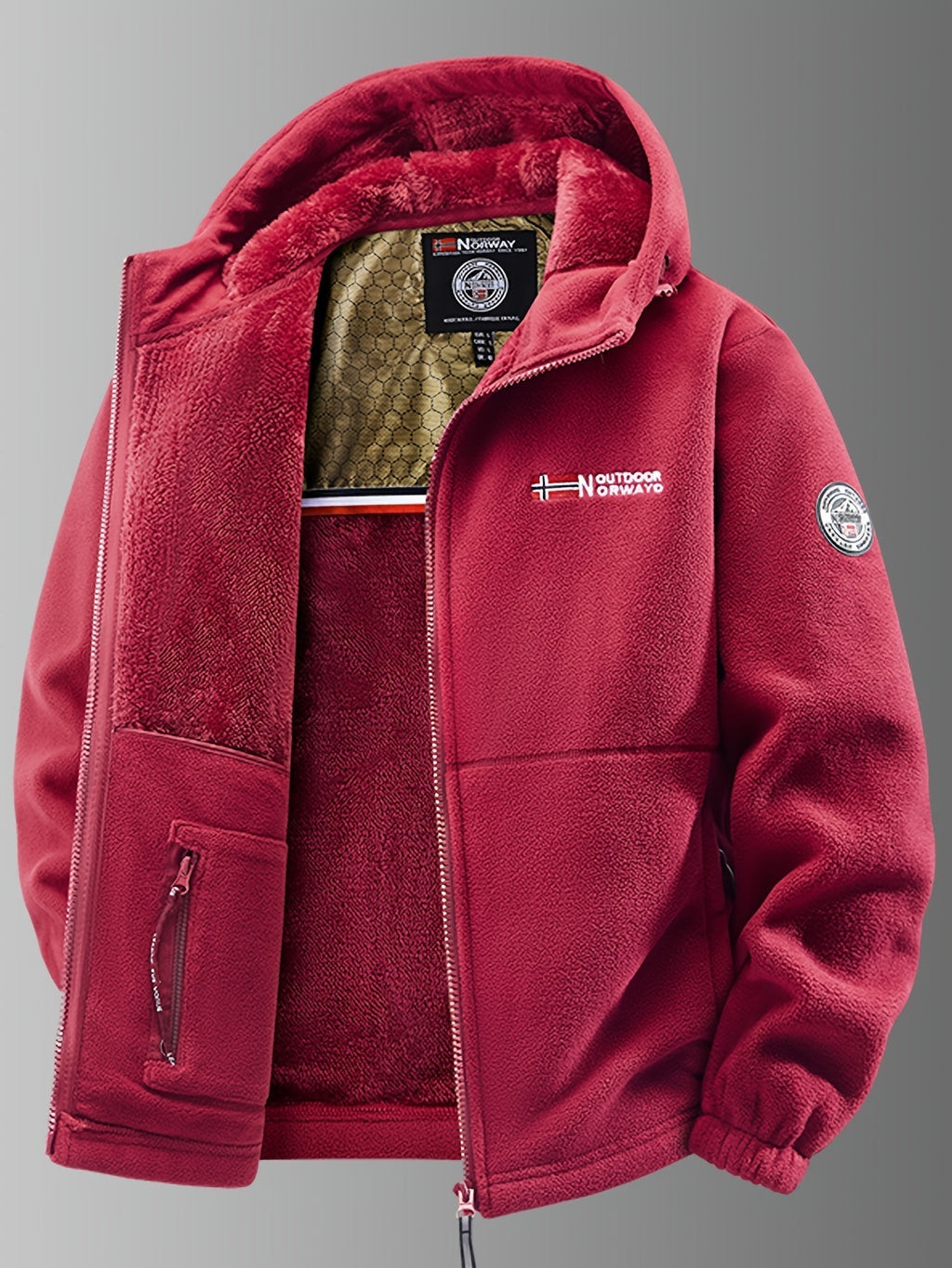 Chaqueta térmica de fleece noruega premium para hombre