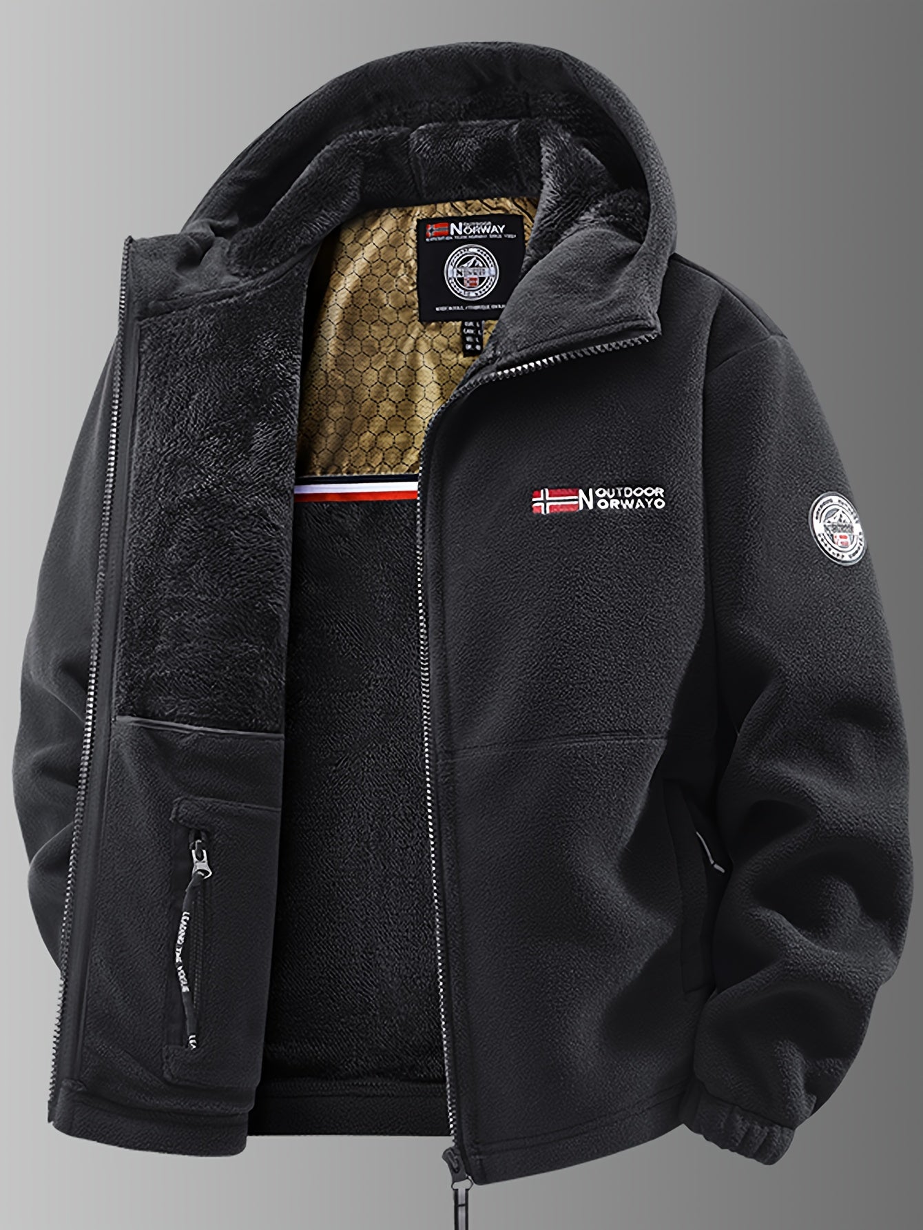 Chaqueta térmica de fleece noruega premium para hombre