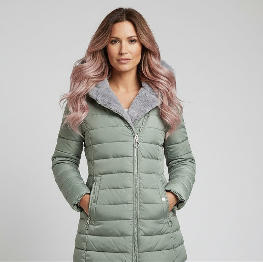 ELVIRA | ABRIGO ELEGANTE CON CAPUCHA OVERSIZE