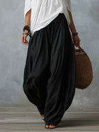 Conjunto Top Blanco Off-Shoulder y Pantalón Farol Holgado