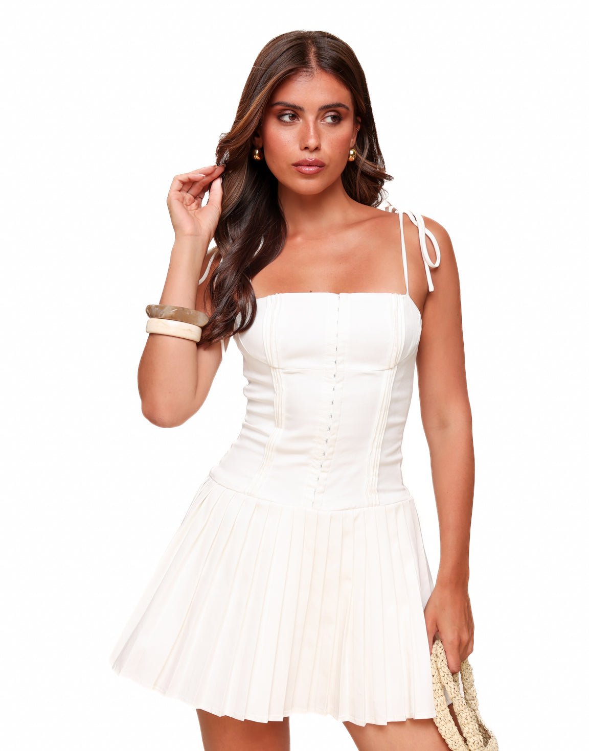 Ruth | Minivestido plisado Soft Muse